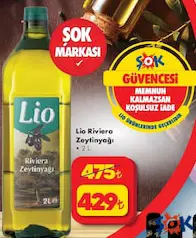LİO RİVİERA ZEYTİNYAĞI 2 L fiyat ve kampanya bilgisi